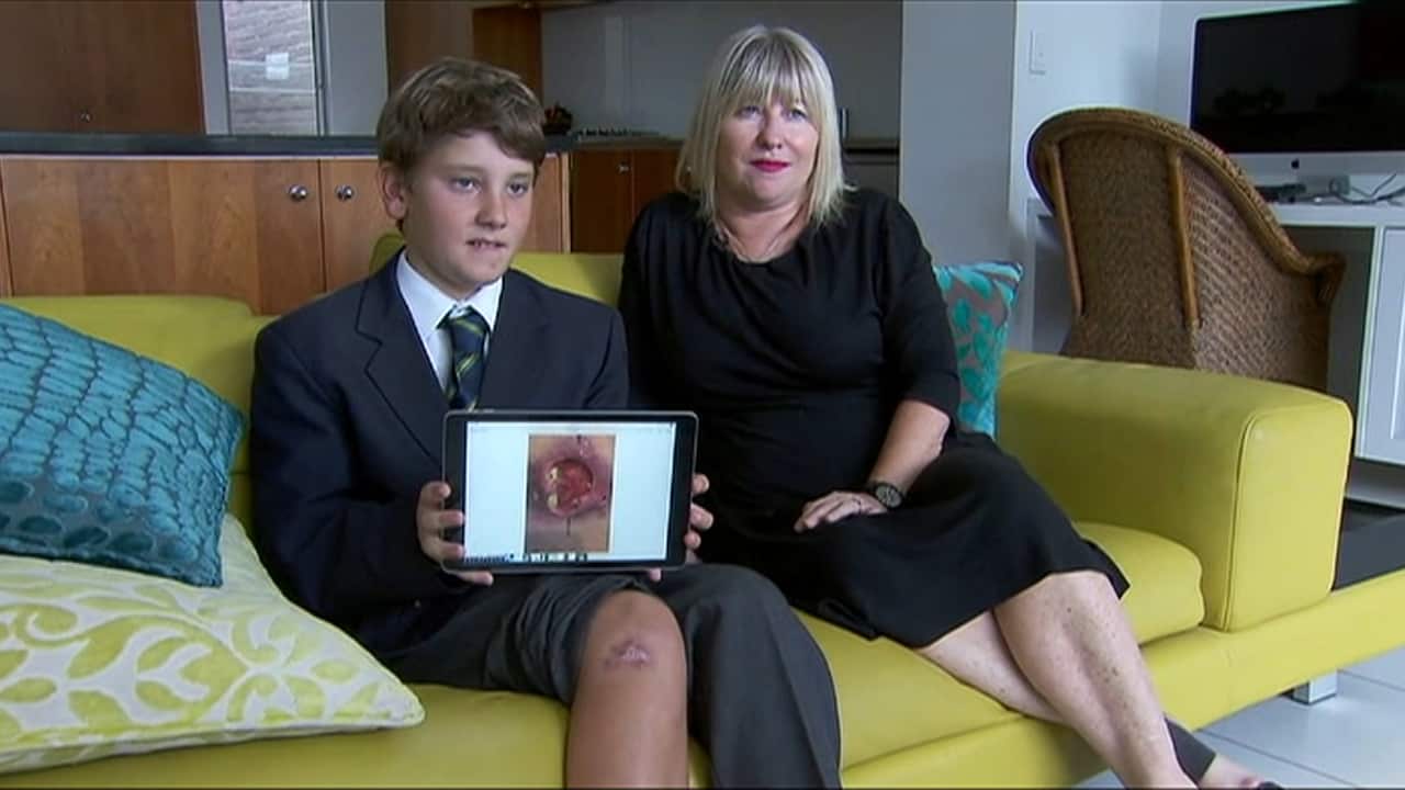 Gus Charles and his mother Sally.