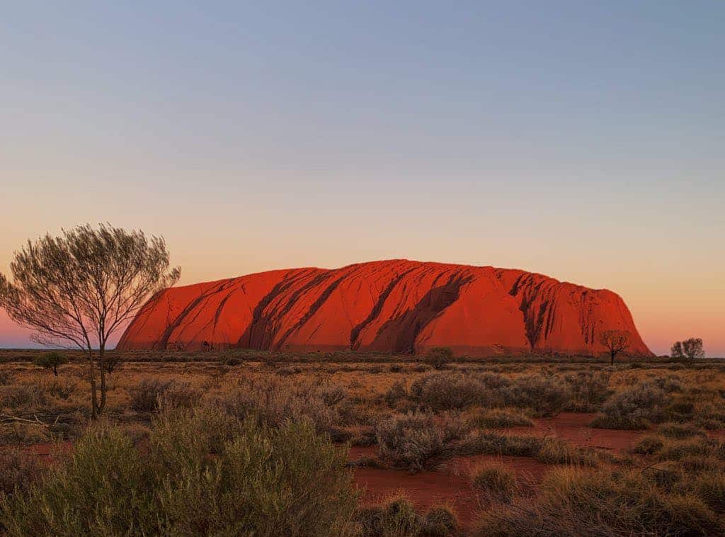 Uluru at sunset