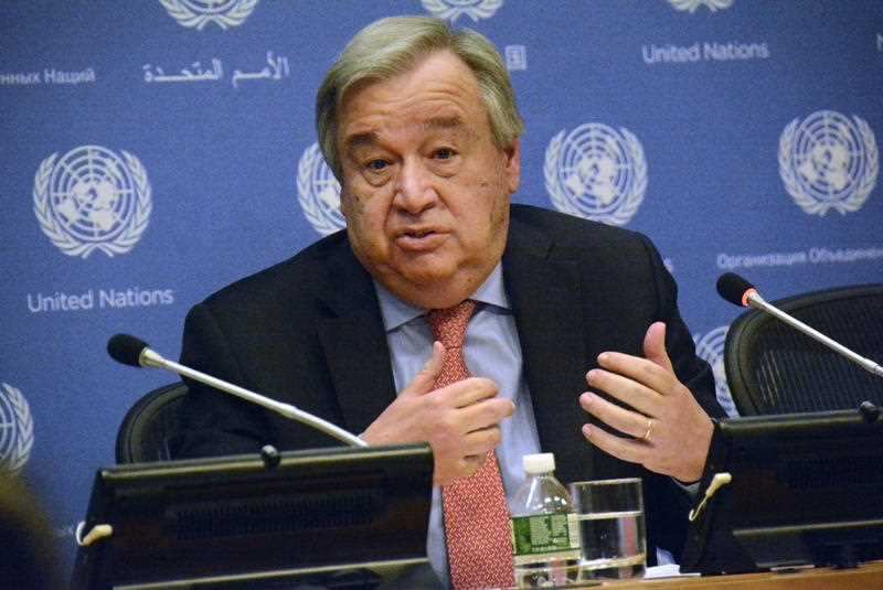 UN Secretary General Antonio Guterres.