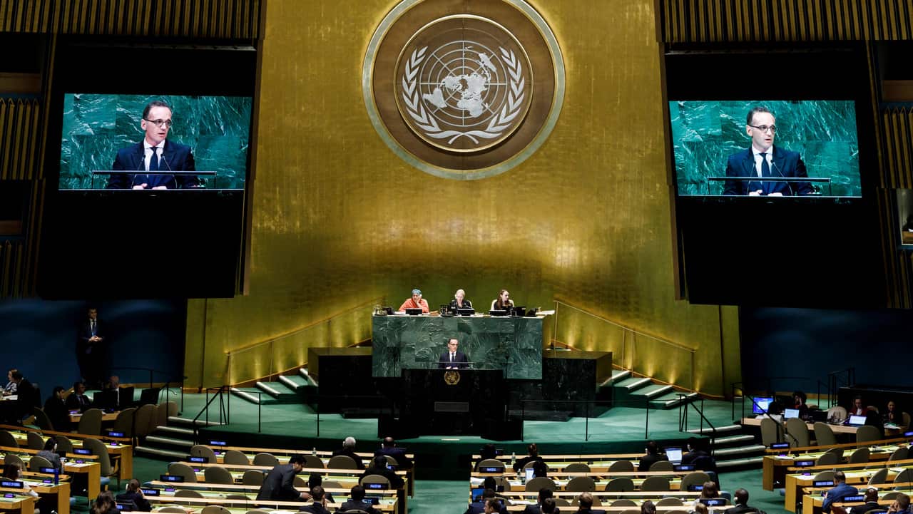 Germany's Foreign Minister Heiko Maas addresses the General Debate of the 73rd session of the General Assembly of the United Nations in New York.