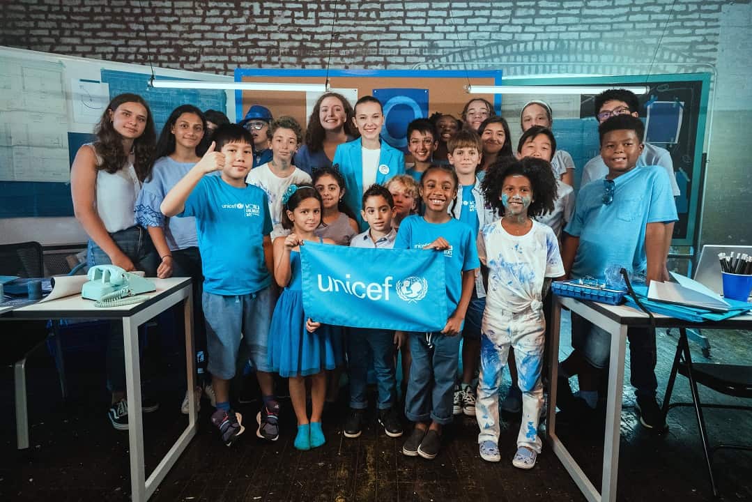 Actor Millie Bobby Brown has teamed up with UNICEF to help mark this year's World Children's Day.
