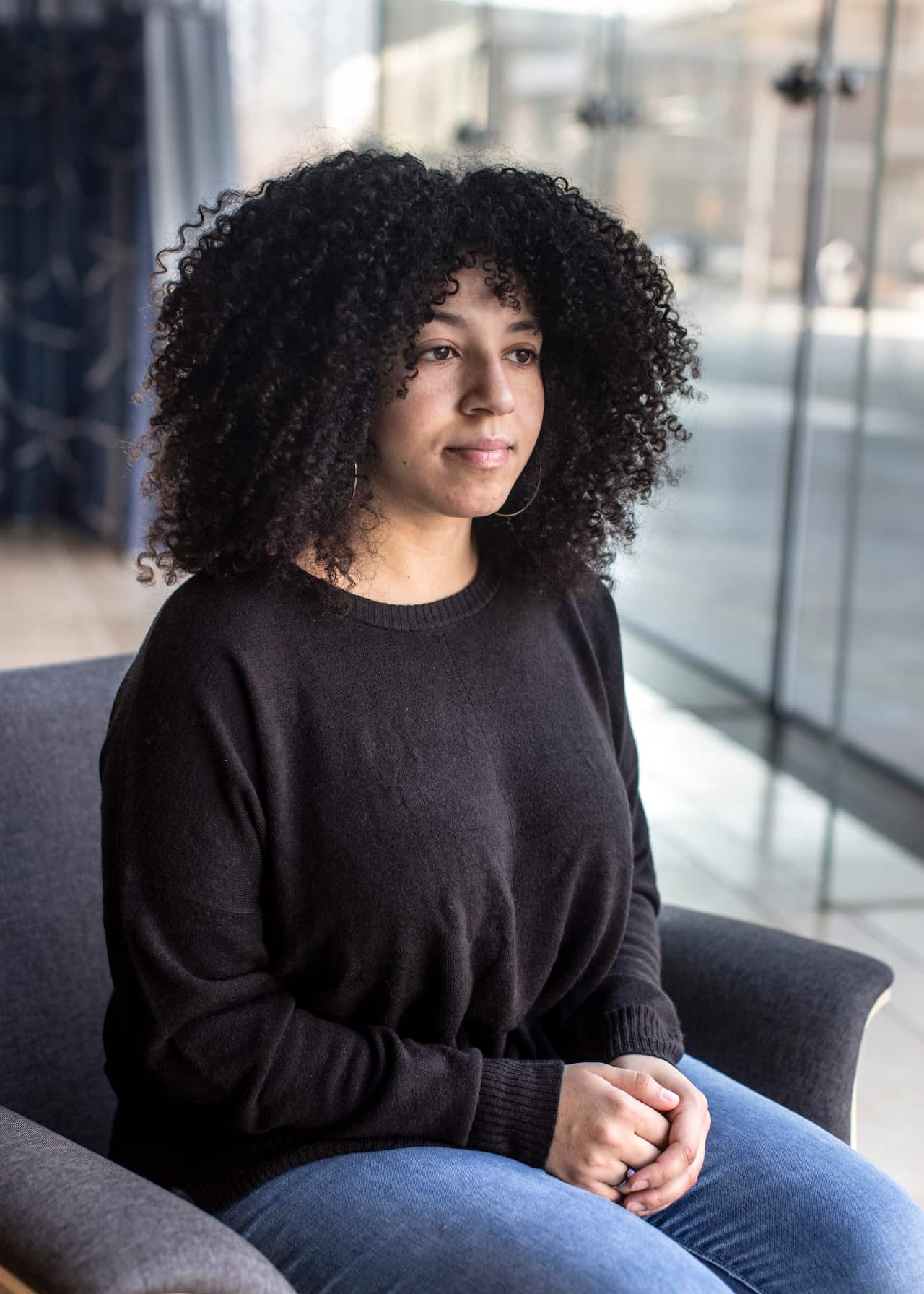 Olivia Lopez, a University of Wisconsin senior from Milwaukee, in Madison, Wis.