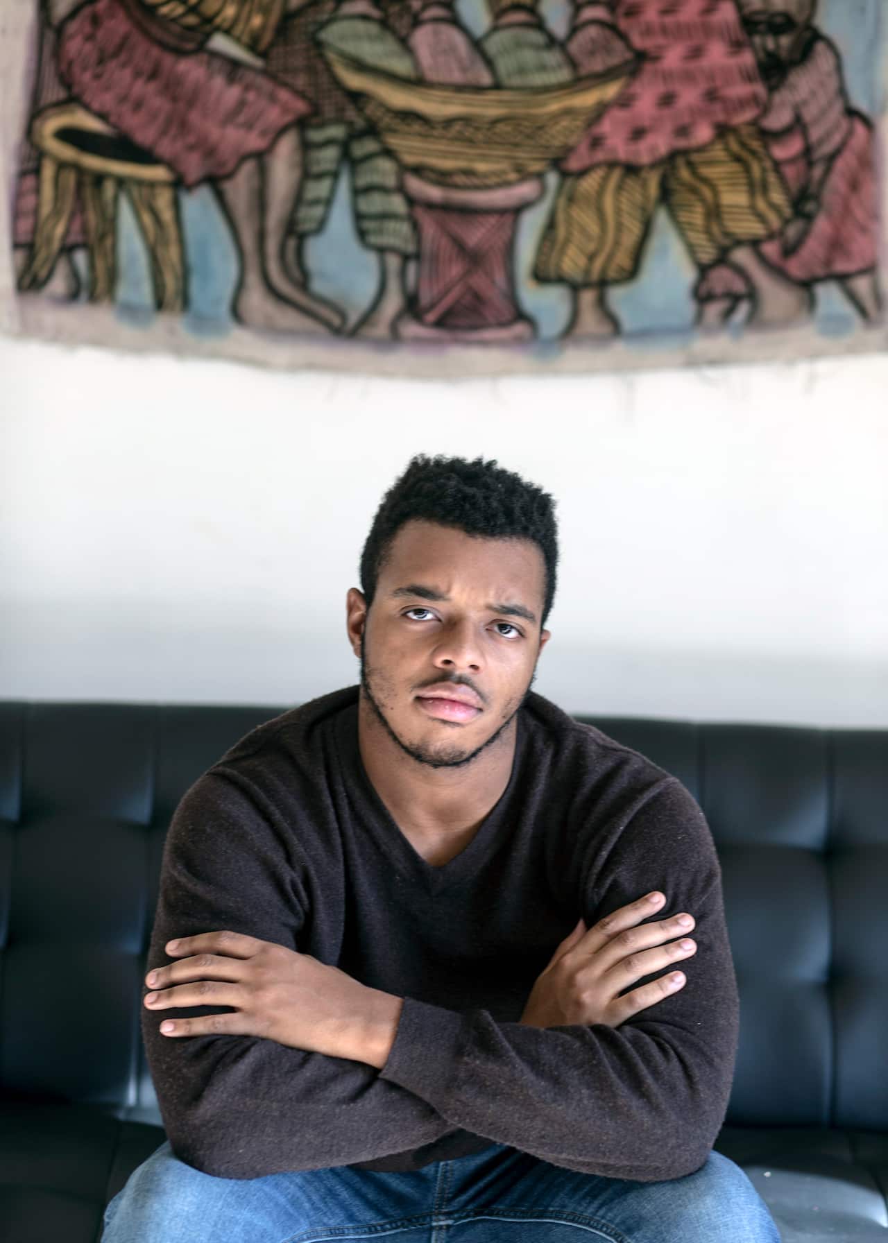 Nile Lansana, a University of Wisconsin junior from Chicago, in Madison, Wis.