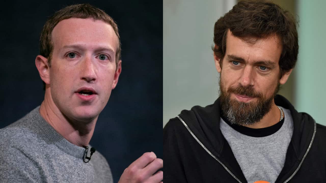 Facebook boss Mark Zuckerberg and Twitter boss Jack Dorsey have clashed on the role of social media companies in fact-checking.