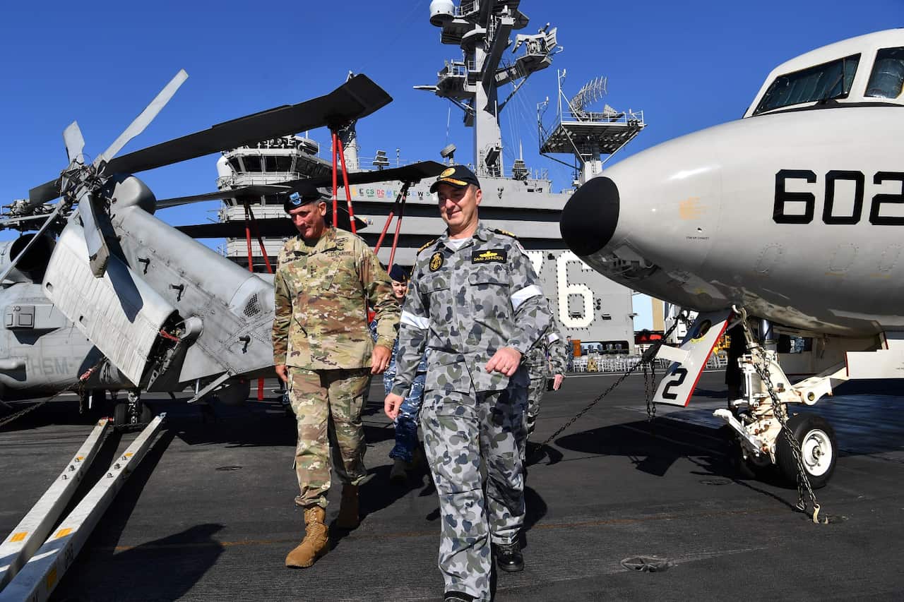 “At the end of the day we work very closely with our allies, in particular the United States”. Australian and US military personnel on a joint exercise.
