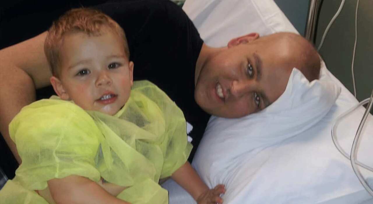 Mike and Dennis while he was in hospital.