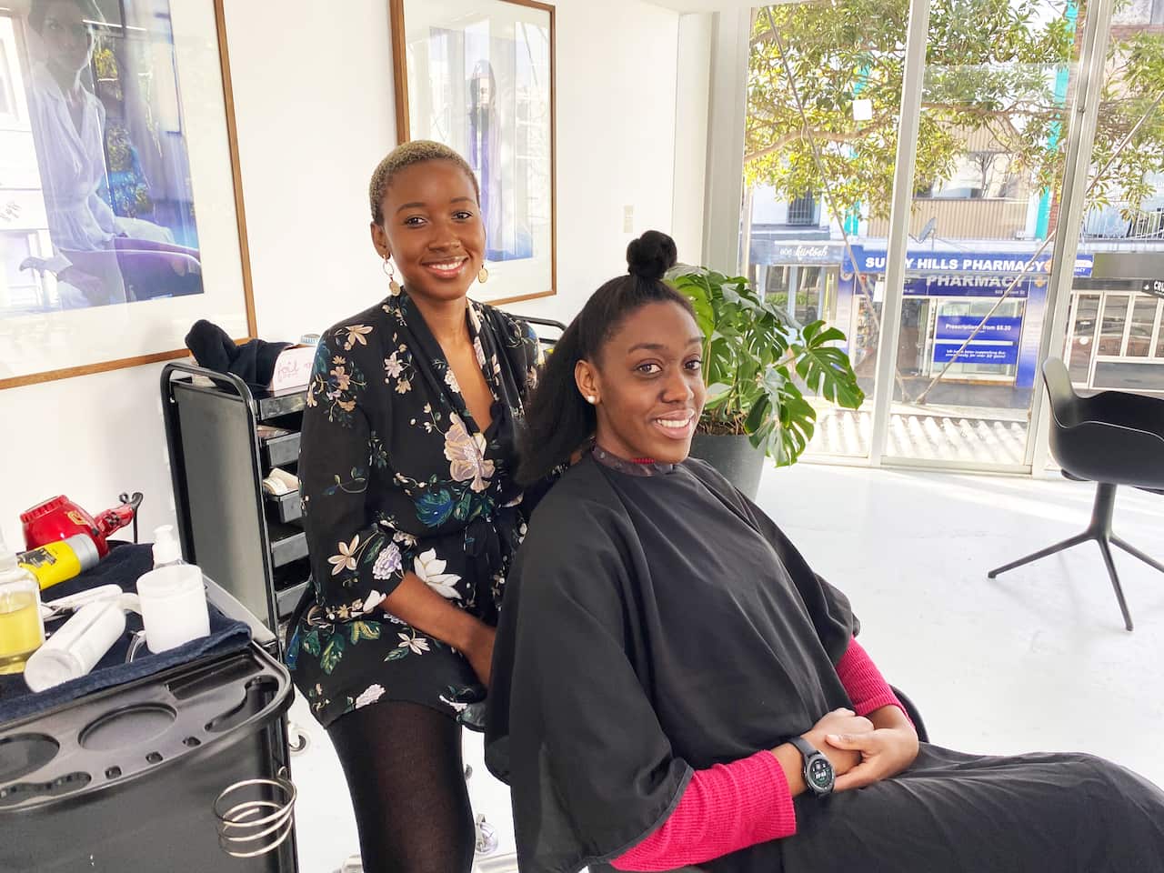 Tolu Akimpetide says she had never been to a hairdresser in Australia before she met Ms Zemura. "I’ve been turned away," she said. 