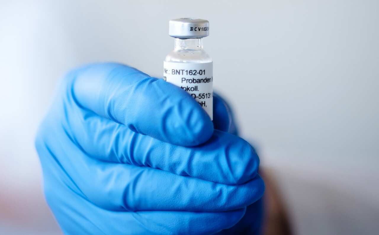 The Pfiizer/BioNTech coronavirus vaccine.   
