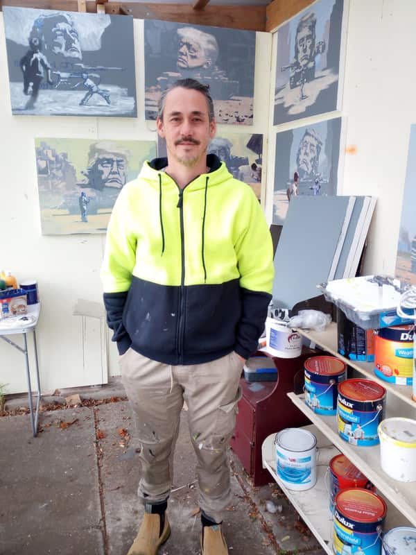 Street artist Van T Rudd.