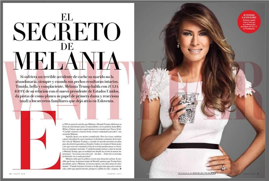 Vanity fair and Melania Trump