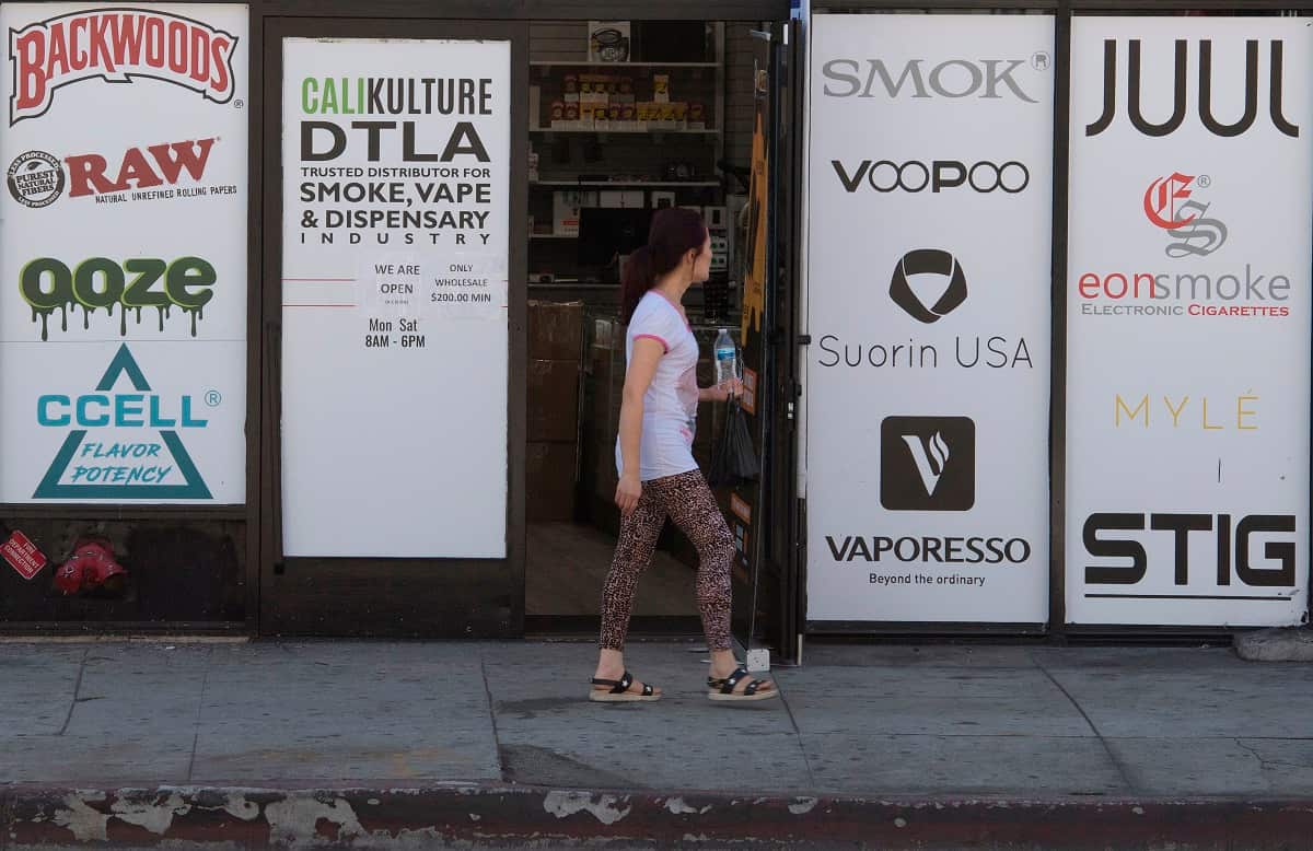 A Los Angeles vape or e-cigarette store.