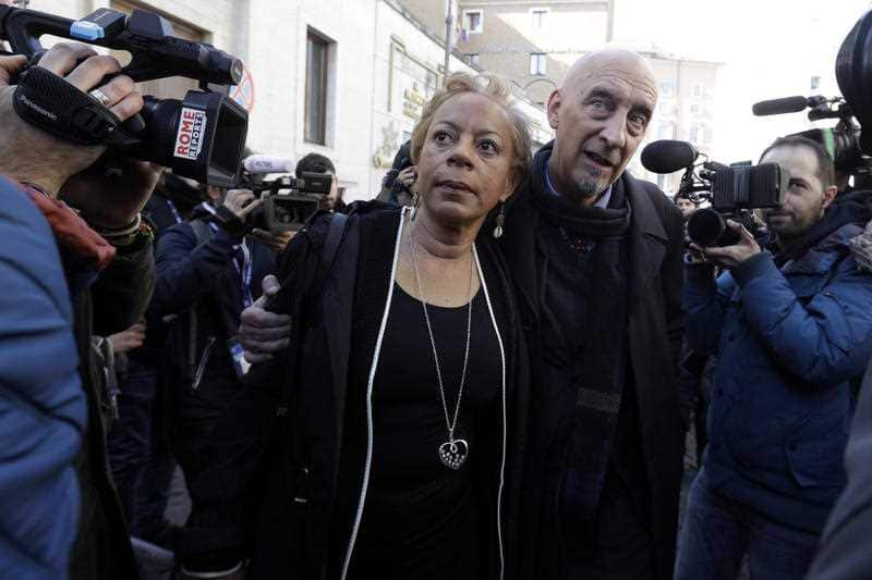 Sex abuse survivors Denise Buchanan and Peter Isely at the Vatican.