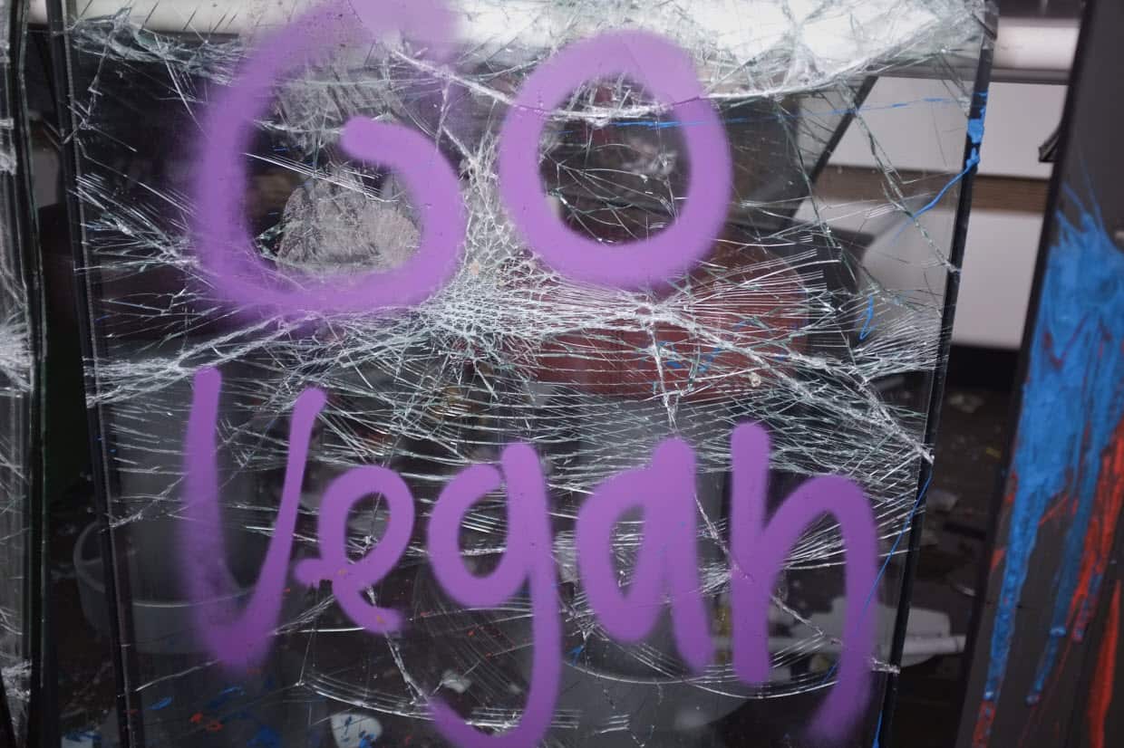 Graffiti photographed during a May Day rally in Paris.