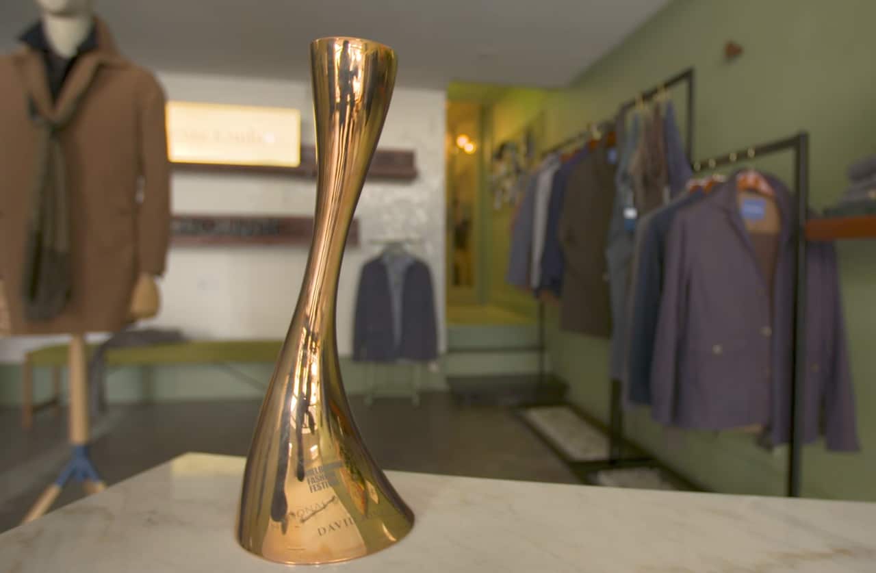 Christian Kimber was crowned Australian's best new designer at the 2019 Melbourne Fashion Festival.