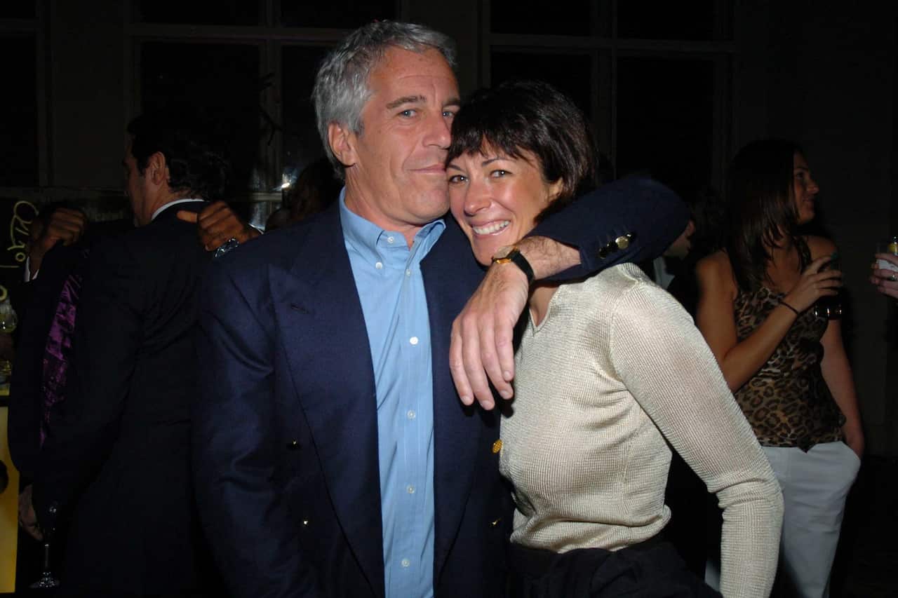 Jeffrey Epstein pictured with his arm around Ghislaine Maxwell