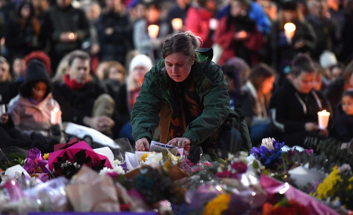 Crowds gather at the 'Reclaim Princess Park Vigil' in Melbourne.