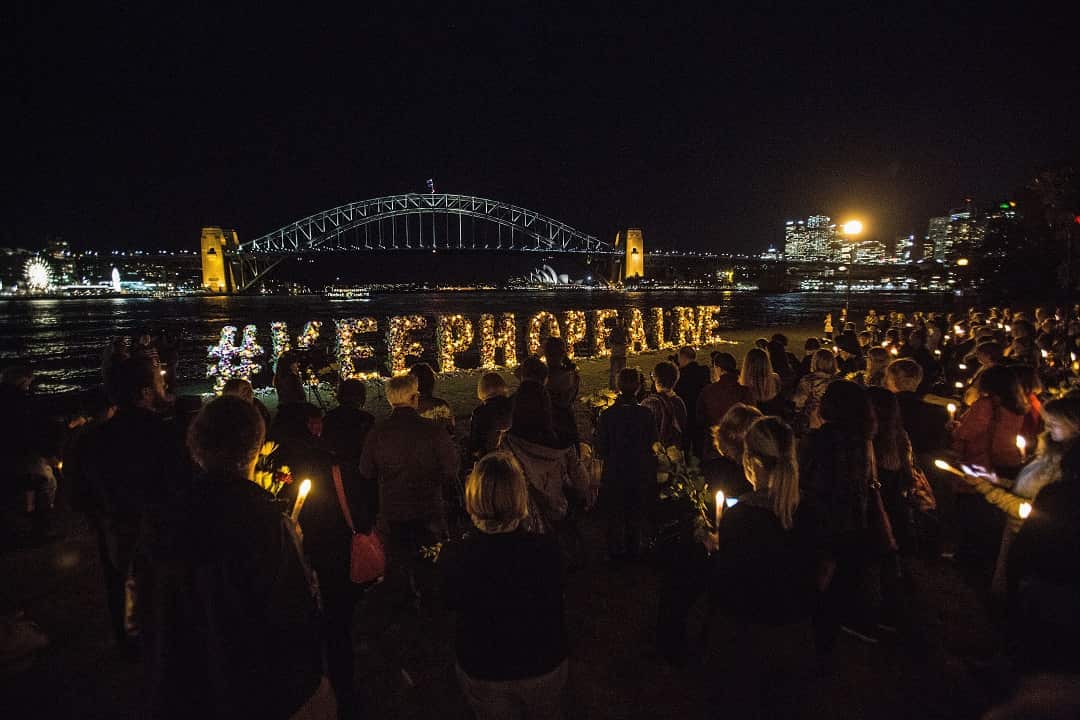 April 2015: Amnesty international and Sydney Bali Nine activists held a vigil in Sydney in support of the Australian men.