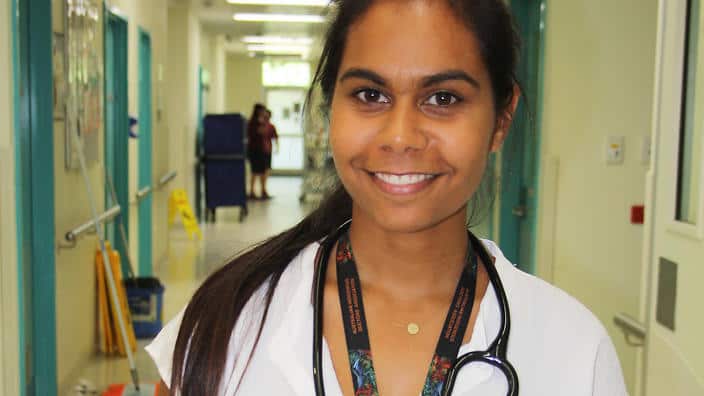 Fifth-year medical student Vinka Barunga is hoping to become Derby's first full time Aboriginal doctor.