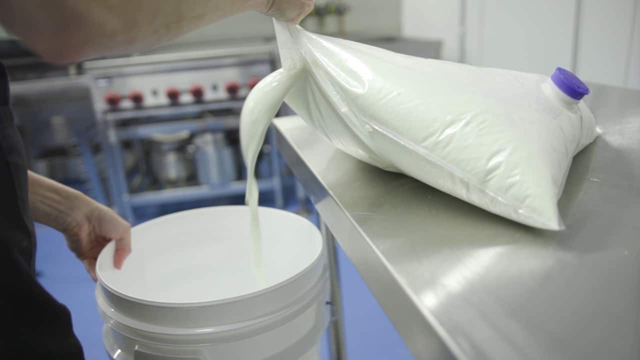 Kristen Allen making cheese