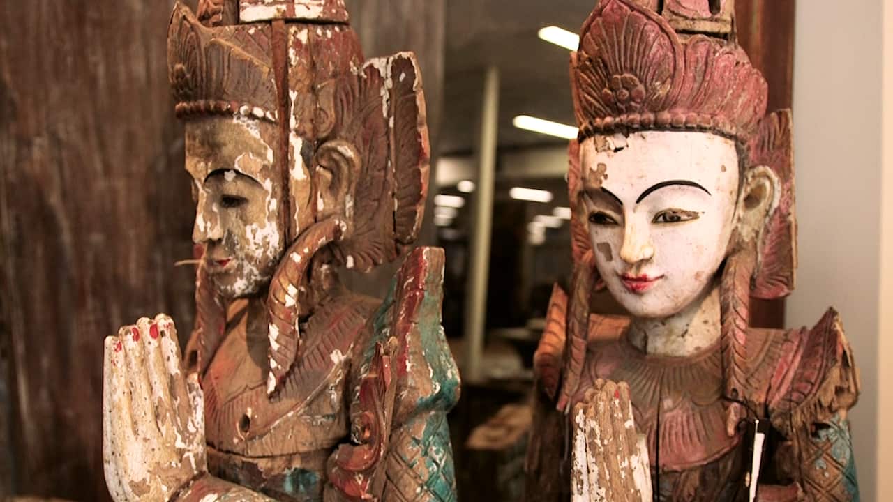 Artefacts in the Orient House store 