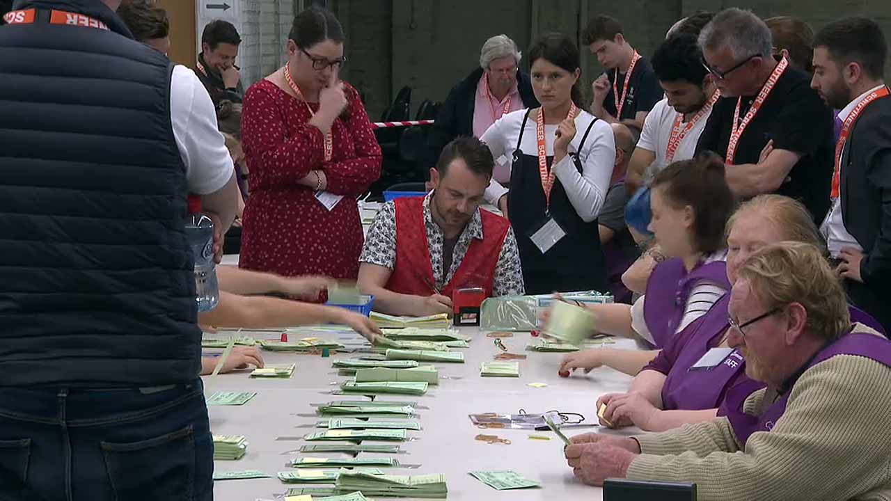 The counting of postal votes is ongoing.