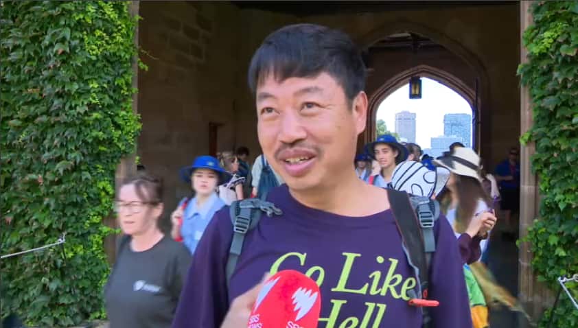 This Chinese tourist told SBS News that he wanted to visit Sydney University because his tour guide said this was where the Harry Potter films were set. 
