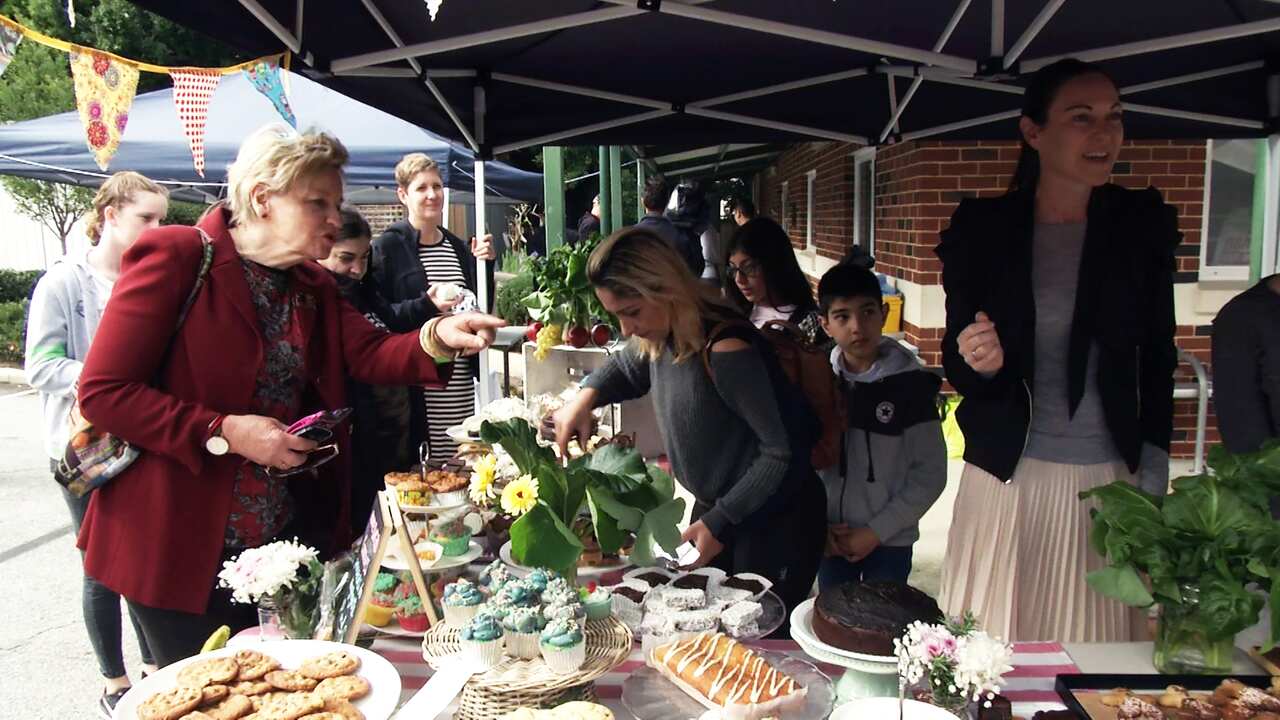 Voters at Highgate Primary School in Western Australia.