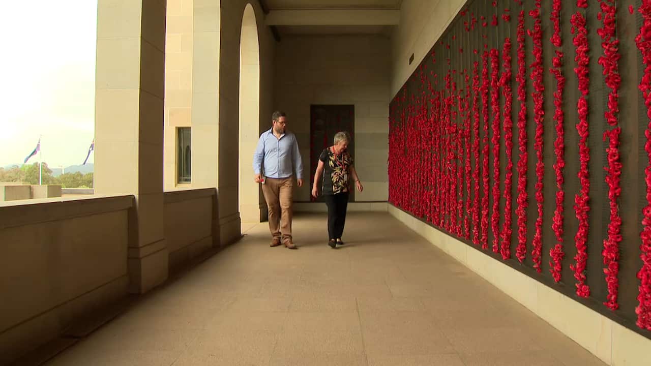 Gillian Kimball at the Canberra War Memorial.