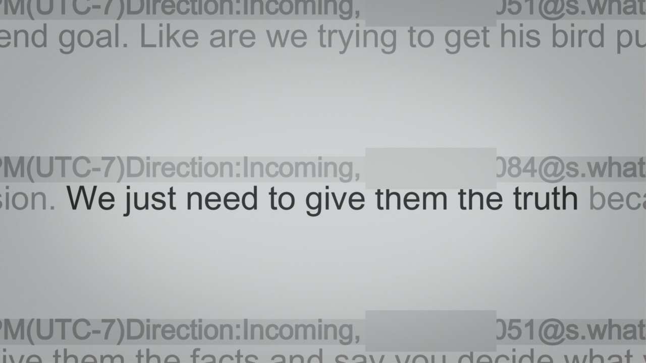 A group text in 2017 was among the trove of Navy investigative materials.