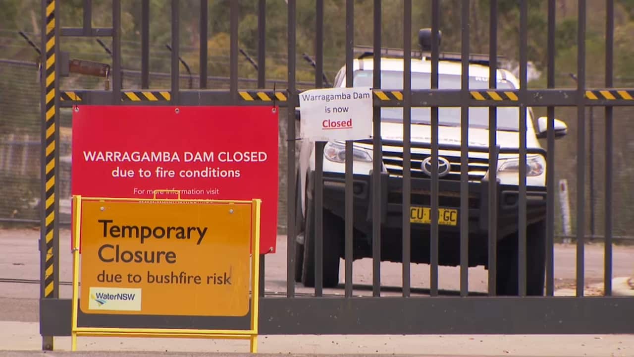 Warragamba Dam is surrounded by about 300,000 hectares of burnt land.