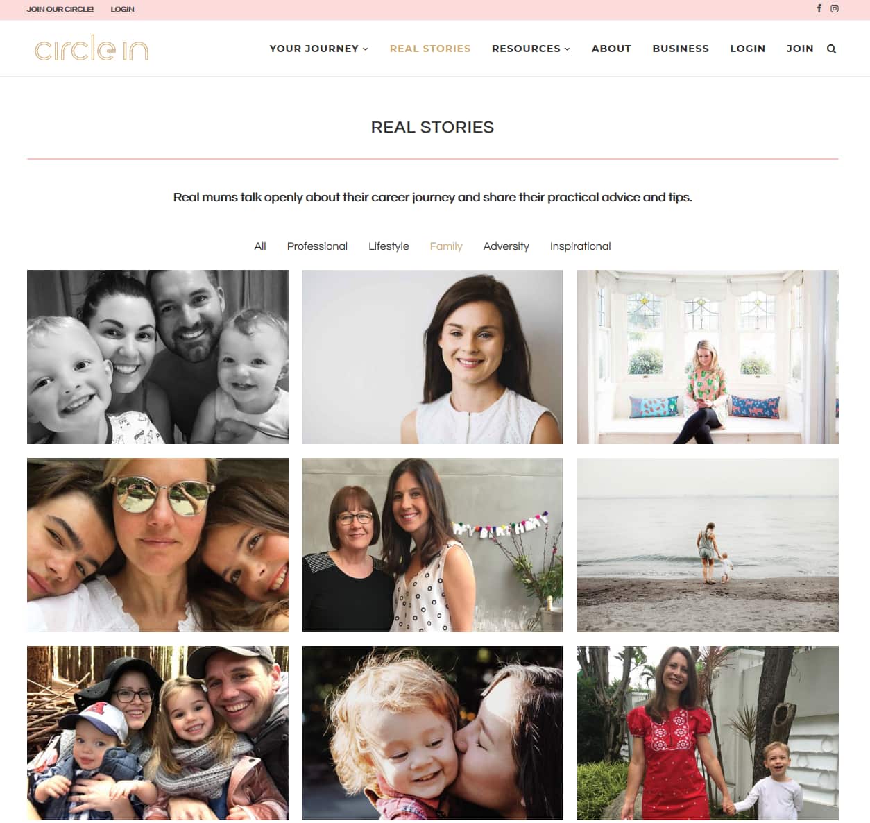 Circle In website and online platform.