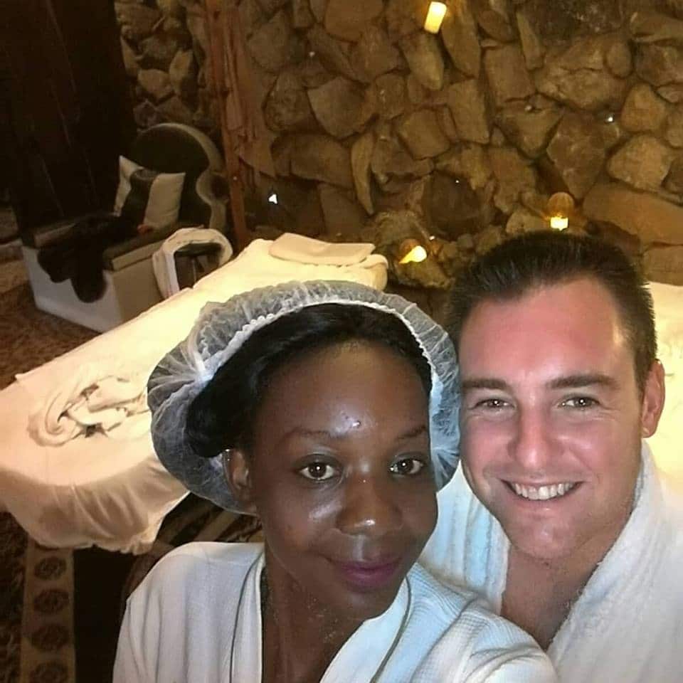 Zanele Ndlovu-Fox her husband Jamie Fox.