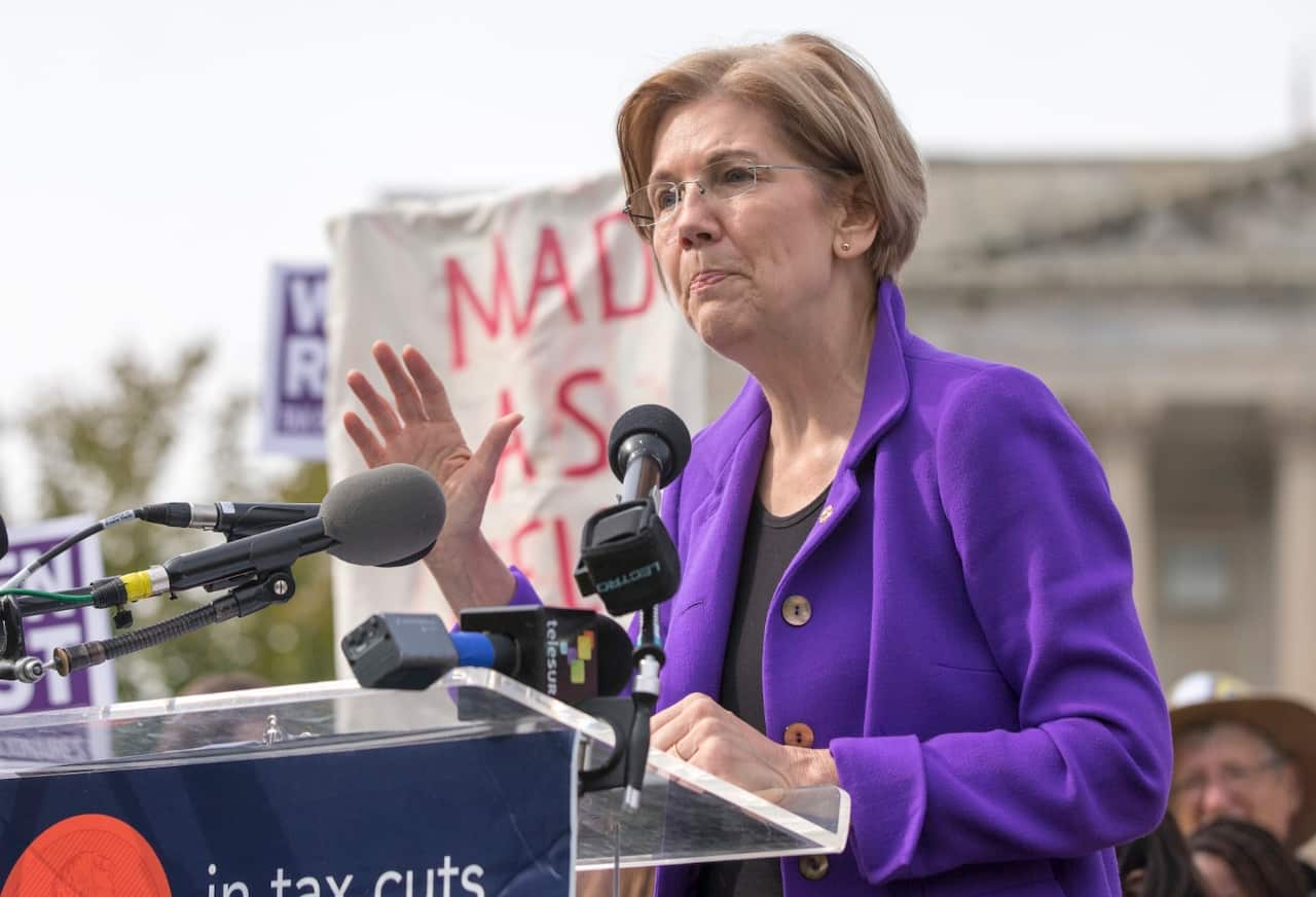 File image of US Senator Elizabeth Warren (AAP)