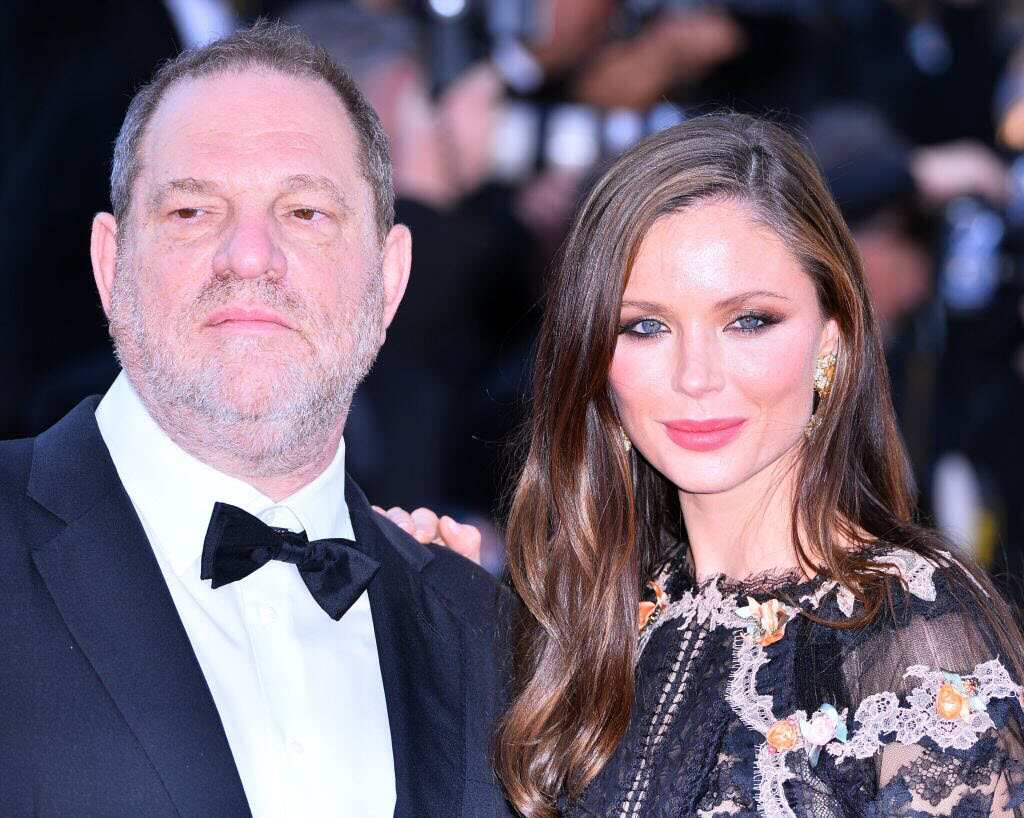 File photo from 2015 of Harvey Weinstein (L) and his estranged wife Georgina Chapman (R) attending screening of the film 'The Little Prince'.