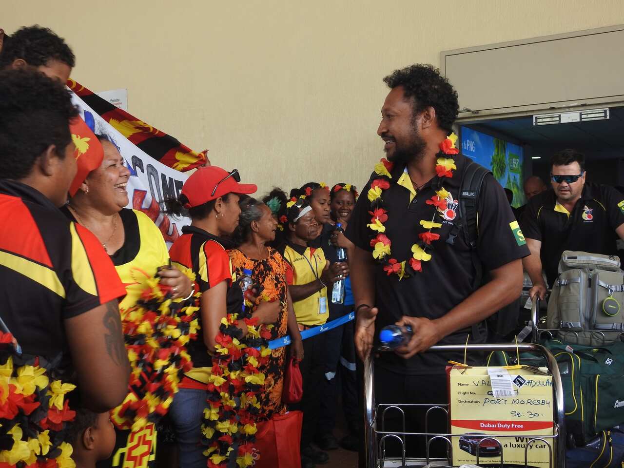 PNG cricketers arrive home after reaching the ICC T20 World Cup
