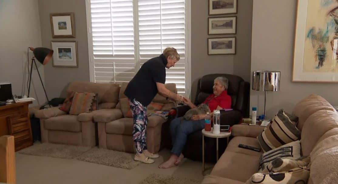 Wendy and Thea at home.