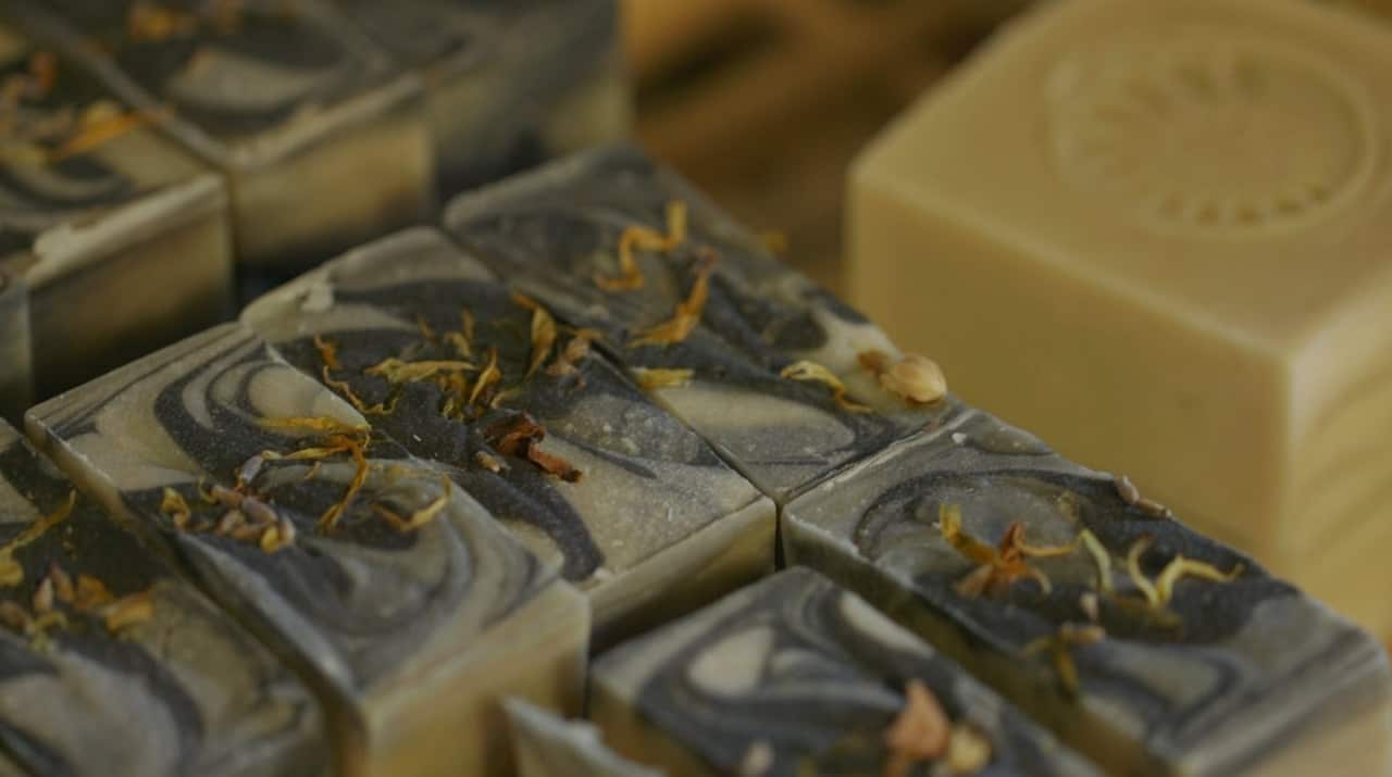 Gauri hand-makes her soap from home.