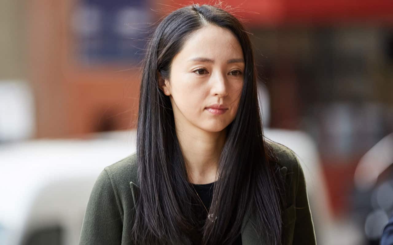 Xuan Dong, the wife of Chinese actor Yunxiang Gao, arrives to the NSW Supreme Court, Sydney, Friday, June 29, 2018. 