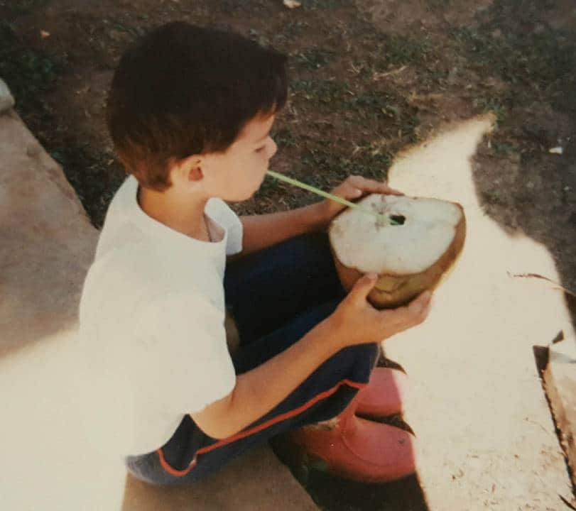Nick as a child in Fiji.