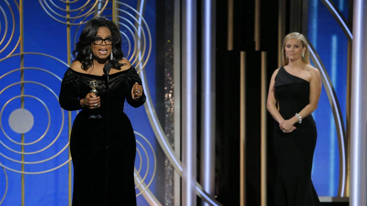 Oprah Winfrey at the Golden Globes.