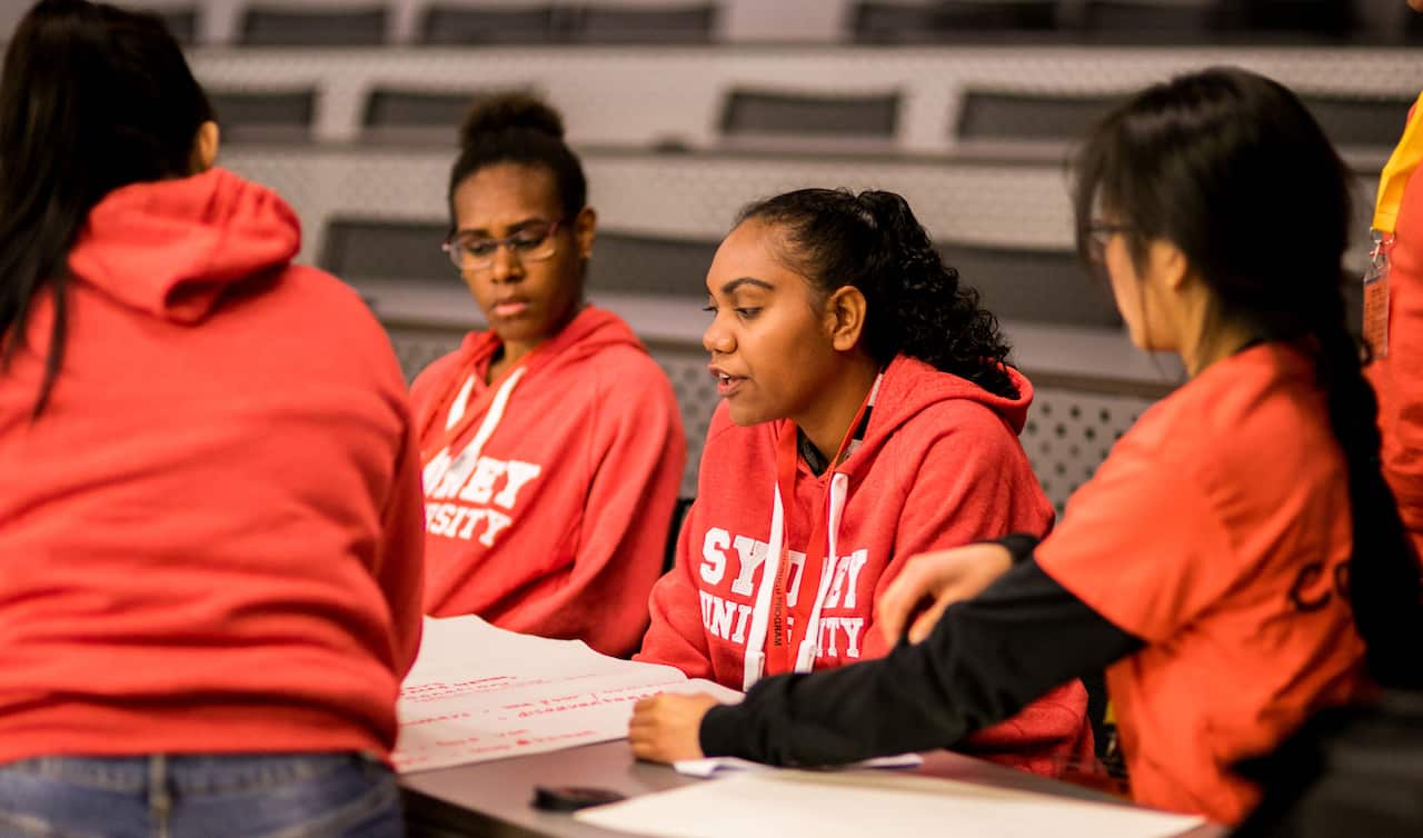 Year 12 Indigenous students take part in the University of Sydney's Bunga Barrabugu Winter program.