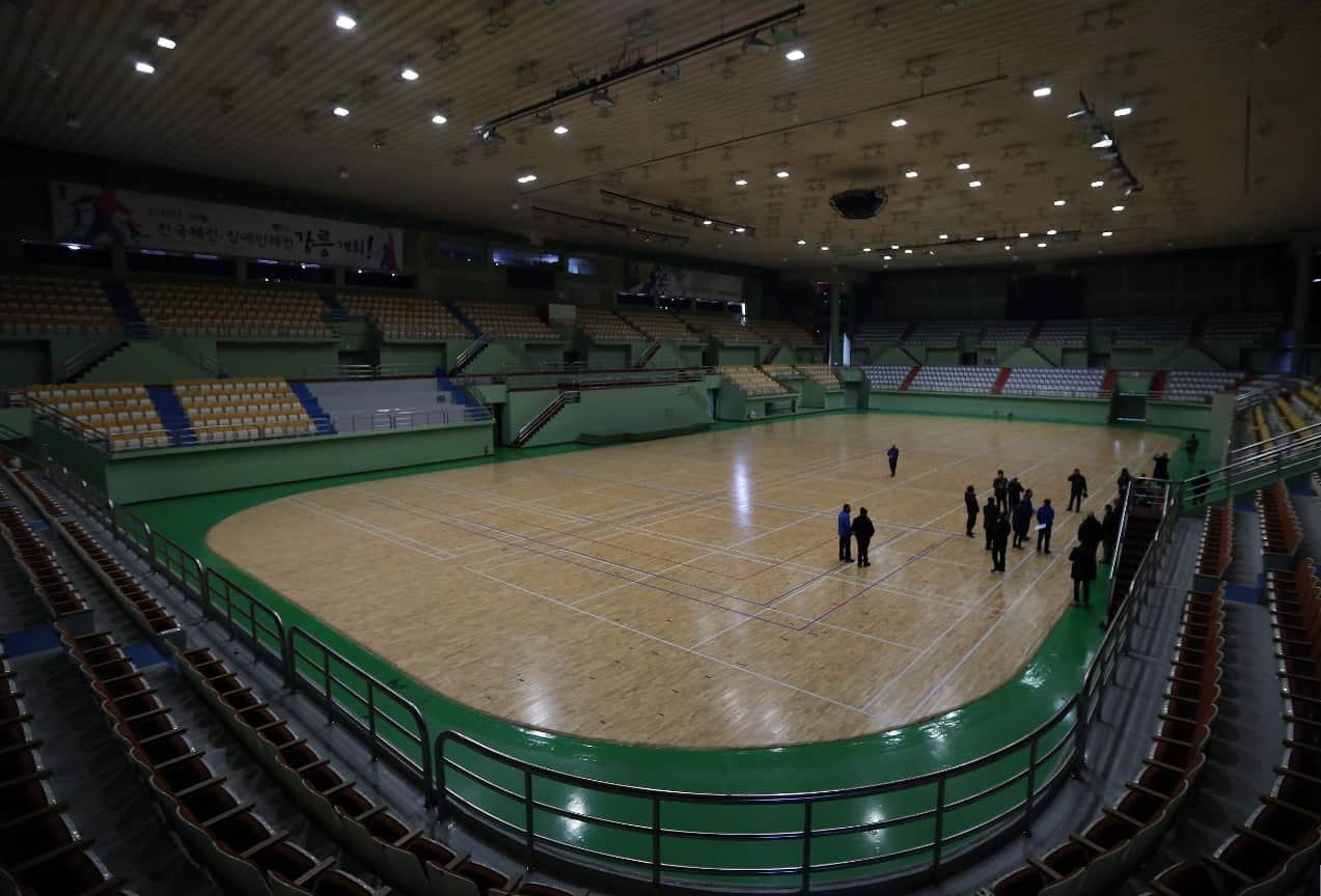 FIle image of the interior of the Gangneung Curling Centre is seen in the Gangneung Sports Complex (Getty)