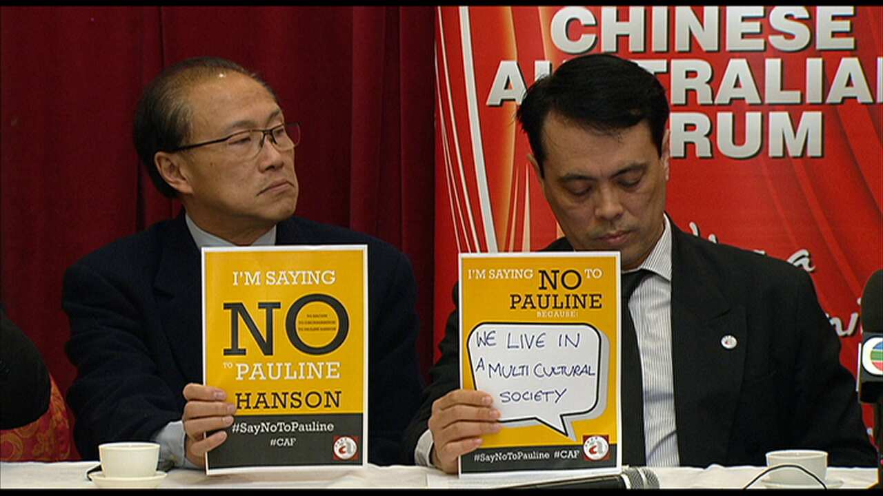 Chinese Australians haven't forgotten how they were targeted,  20 years ago, when Pauline Hanson captured national attention, as a newly elected  independent MP.