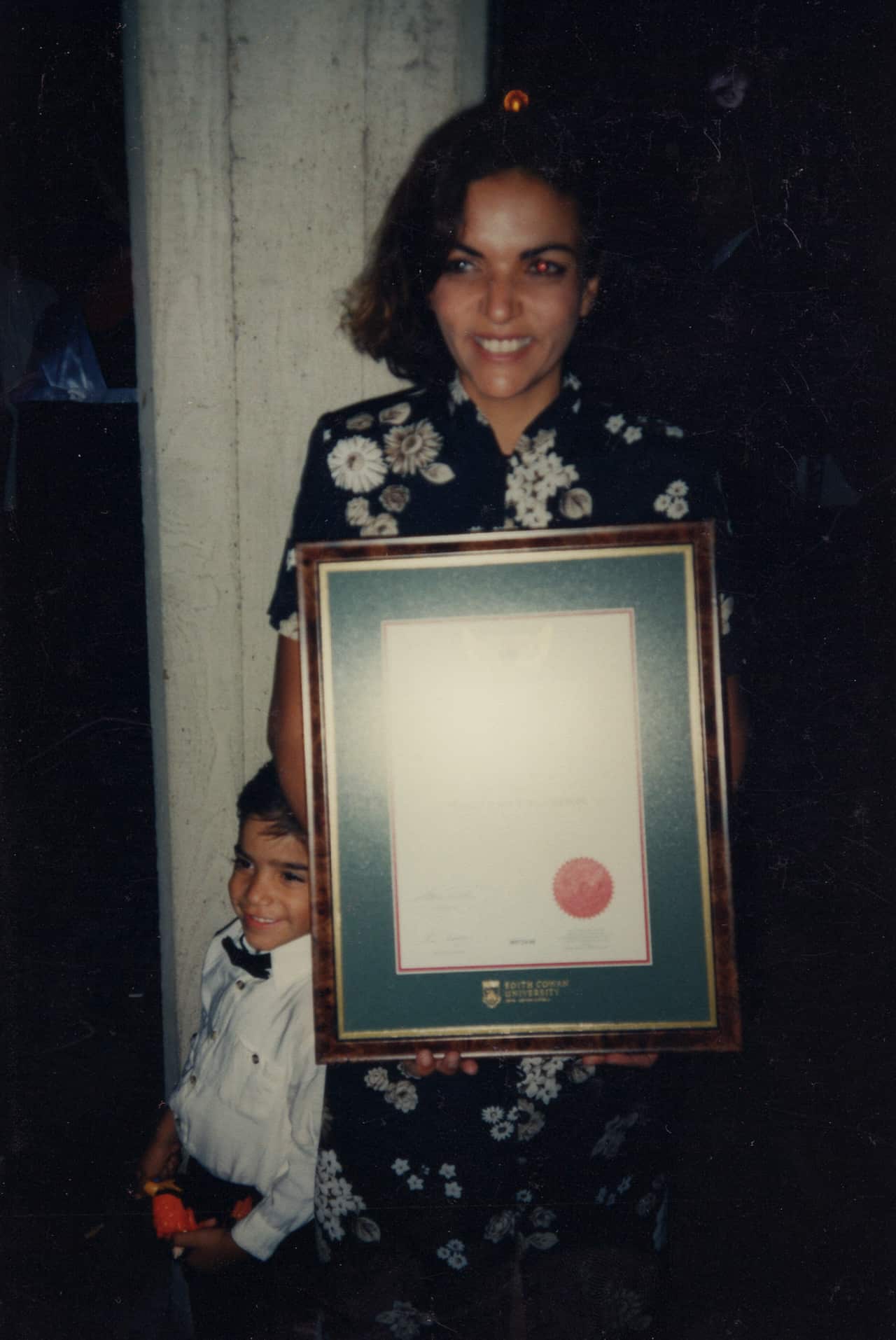 Anne Aly with her masters certificate.
