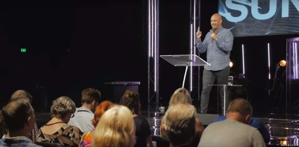 Worshippers at Sutherland's Horizon Church.