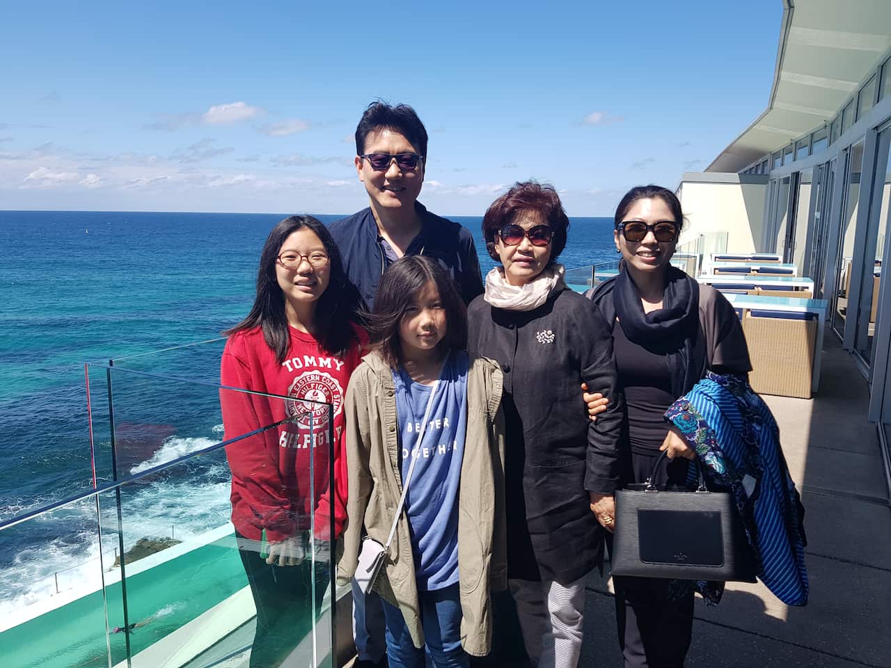 Julie Lee's father,  grandmother,  mother and sister in Bondi