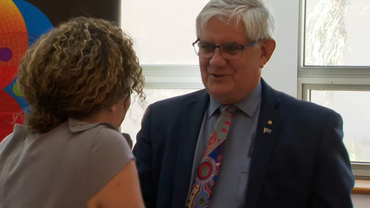Indigenous Affairs Minister Ken Wyatt at an event launch for Stolen Generations fact sheets aimed at helping survivors get better care