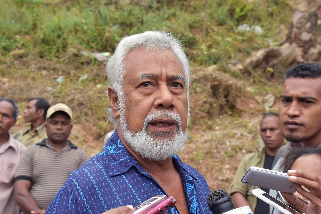 A party led by independence hero Xanana Gusmao is in the opposition coalition on track to win the elections.