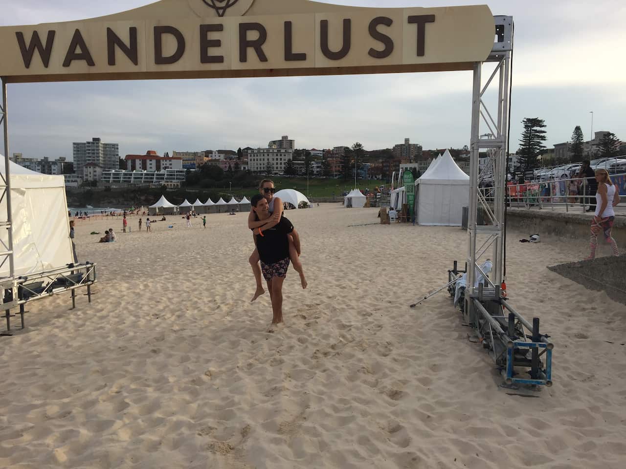 Danielle Bowern launching her mats at Wanderlust.