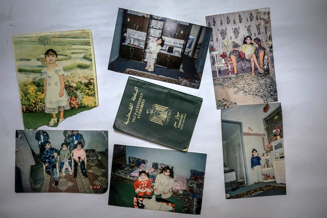 Childhood photos of Rouzan al-Najjar.